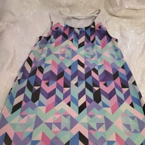 Geo print tank dress